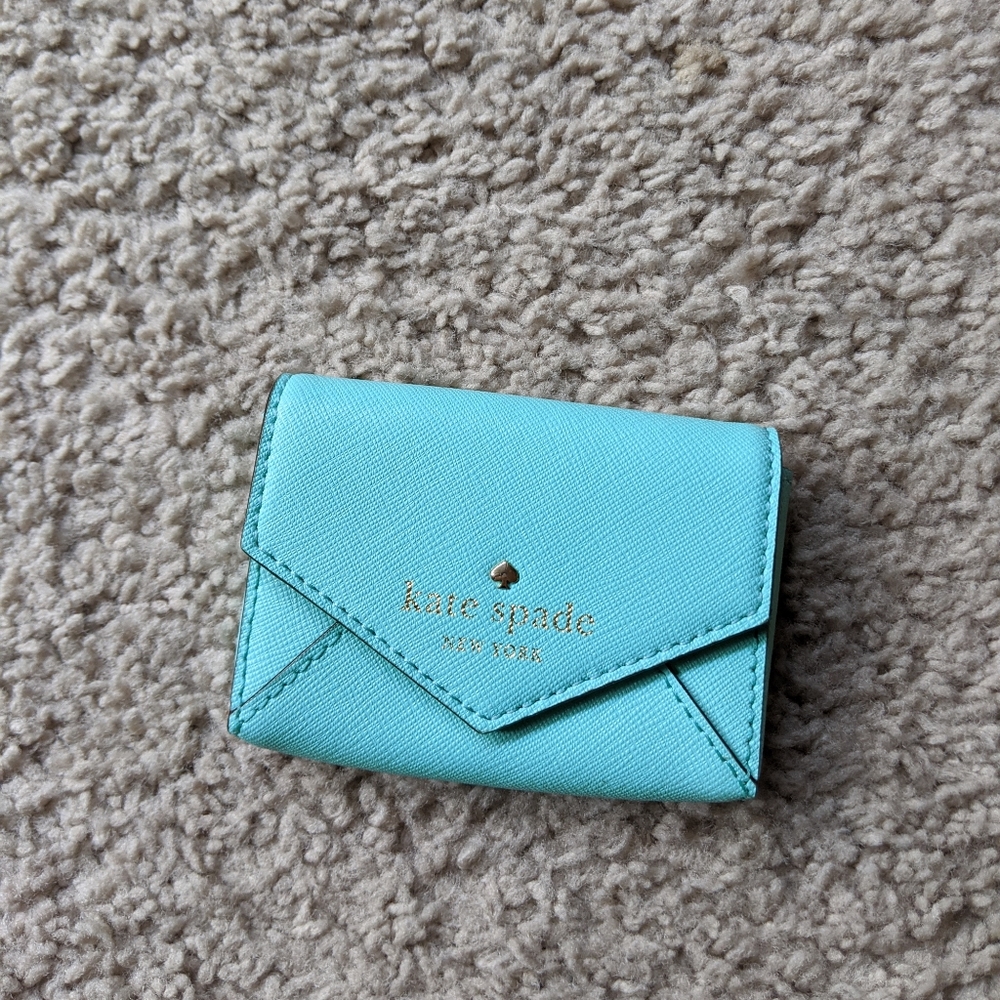 KATE SPADE baby blue business card holder/pouch